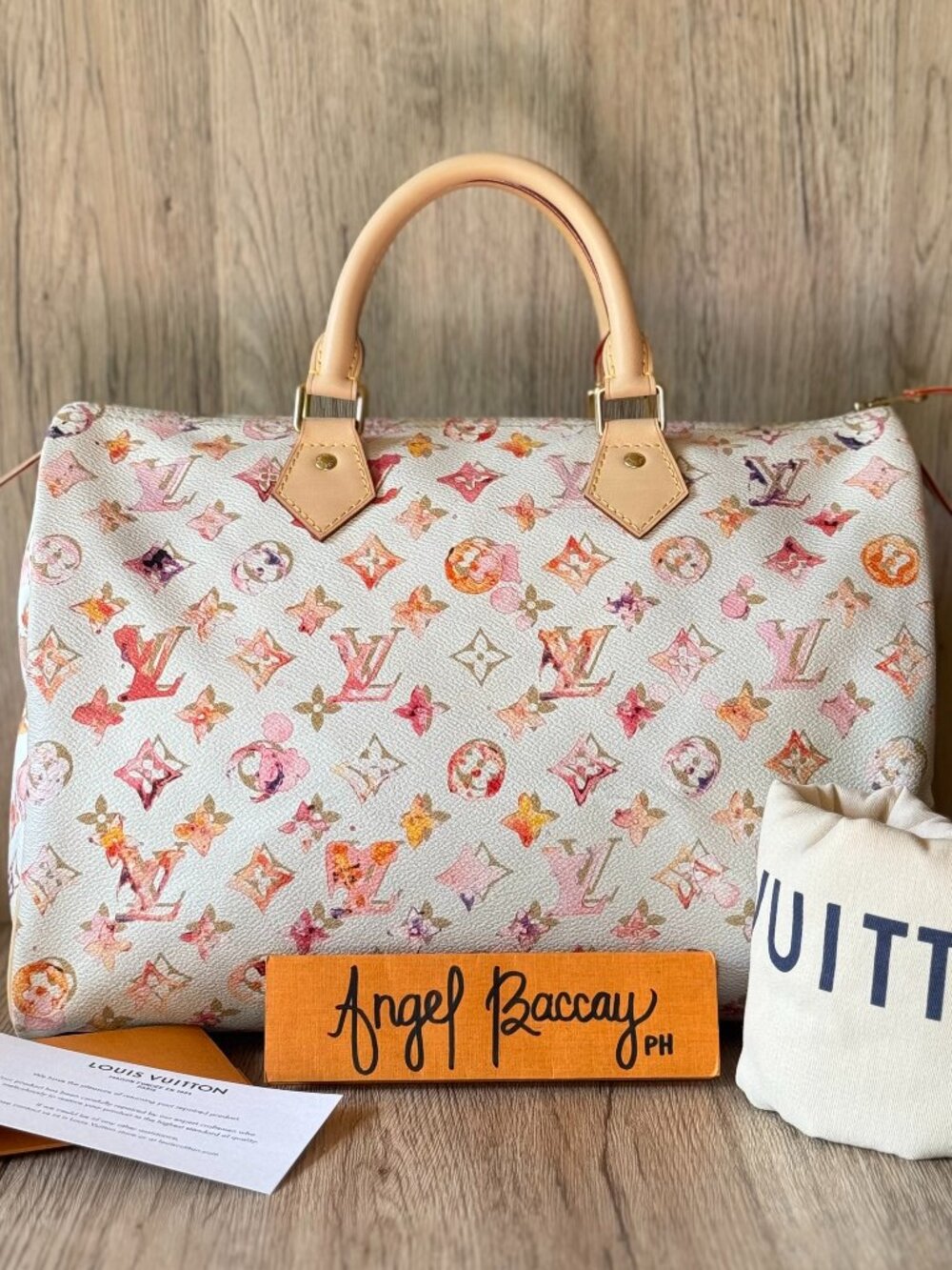 Louis Vuitton x Richard Prince Aquarelle Watercolor Speedy 35 White